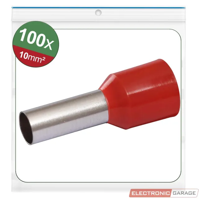Electronic Garage EG 22C432 terminalrør 10 mm² rød 100 stk