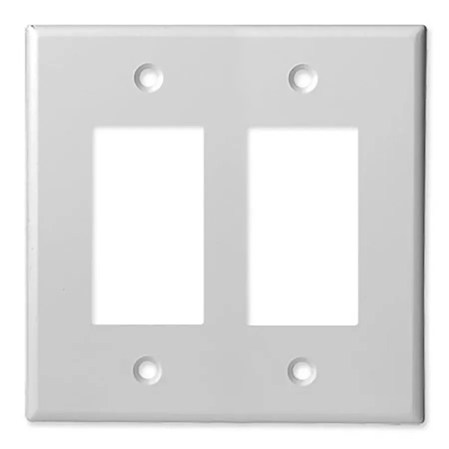 Simply45 200D-2G-WT frontplade dobbelt hvid