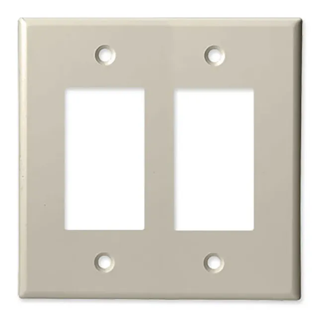 Simply45 200D-2G-LA frontplade dobbelt lys mandel