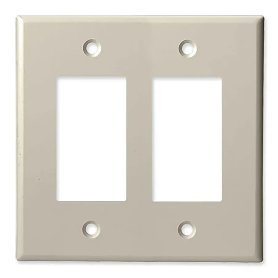 Simply45 200D-2G-LA frontplade dobbelt lys mandel