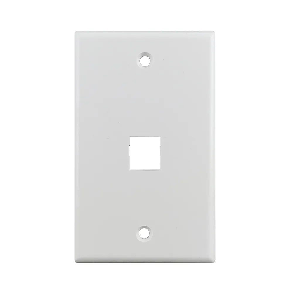 Simply45 keystone vægplade 1-port hvid 25-pak ABS