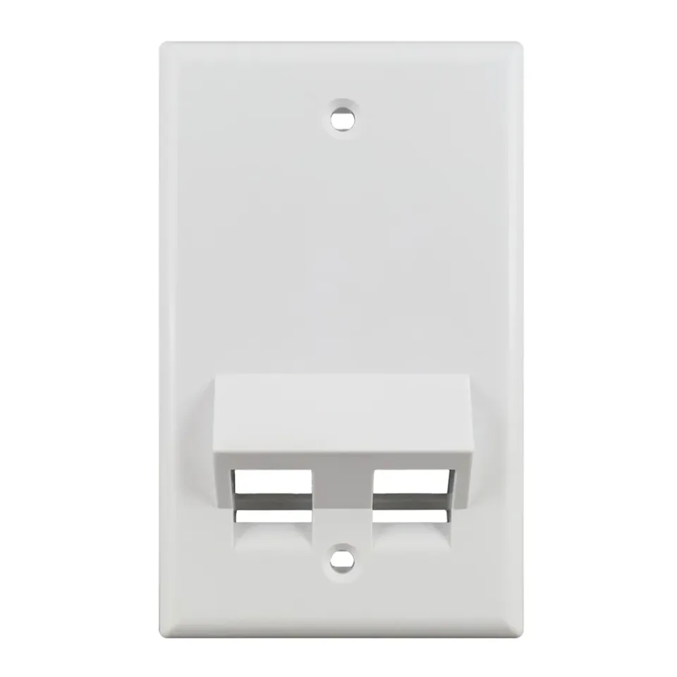 Simply45 S45-3202AW keystone vægplade 2-port hvid