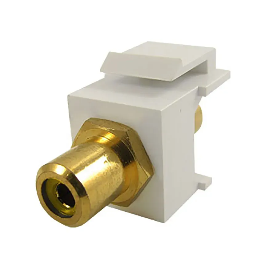 Simply45 243YL-WT RCA modul gul/hvid keystone