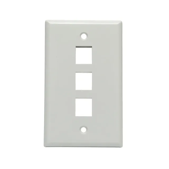 Simply45 3-port keystone vægplade hvid 1 stk single gang