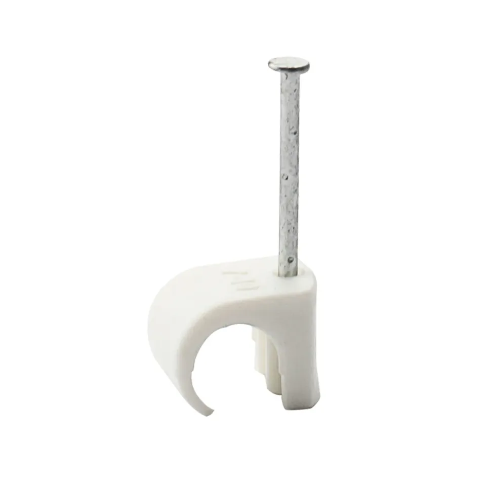EGANT sømclips 7-10 mm rund kabel hvid