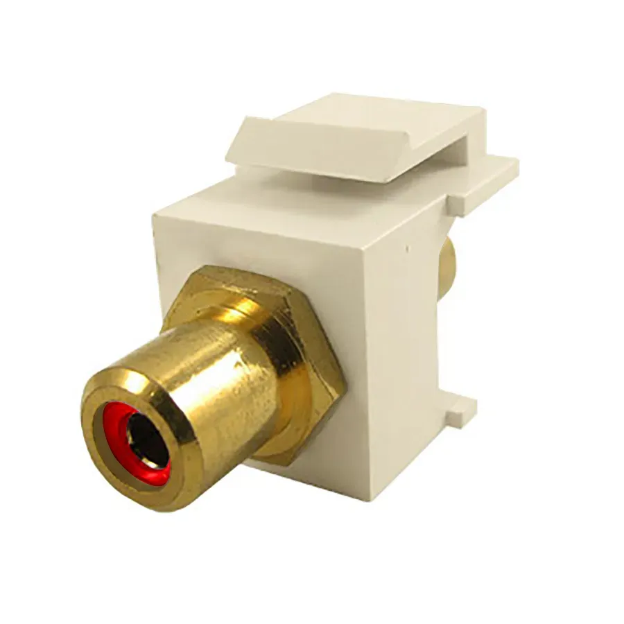 Simply45 243RD-IV RCA-modul snap-in rød guld