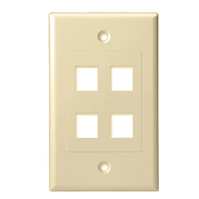 Simply45 204D-IV vægplade 4-port elfenben 10-pak
