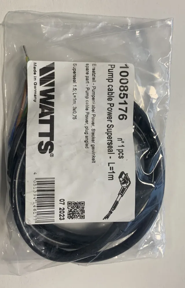 Grundfos UPM3 kabel 1 meter vinkelstik pumpe