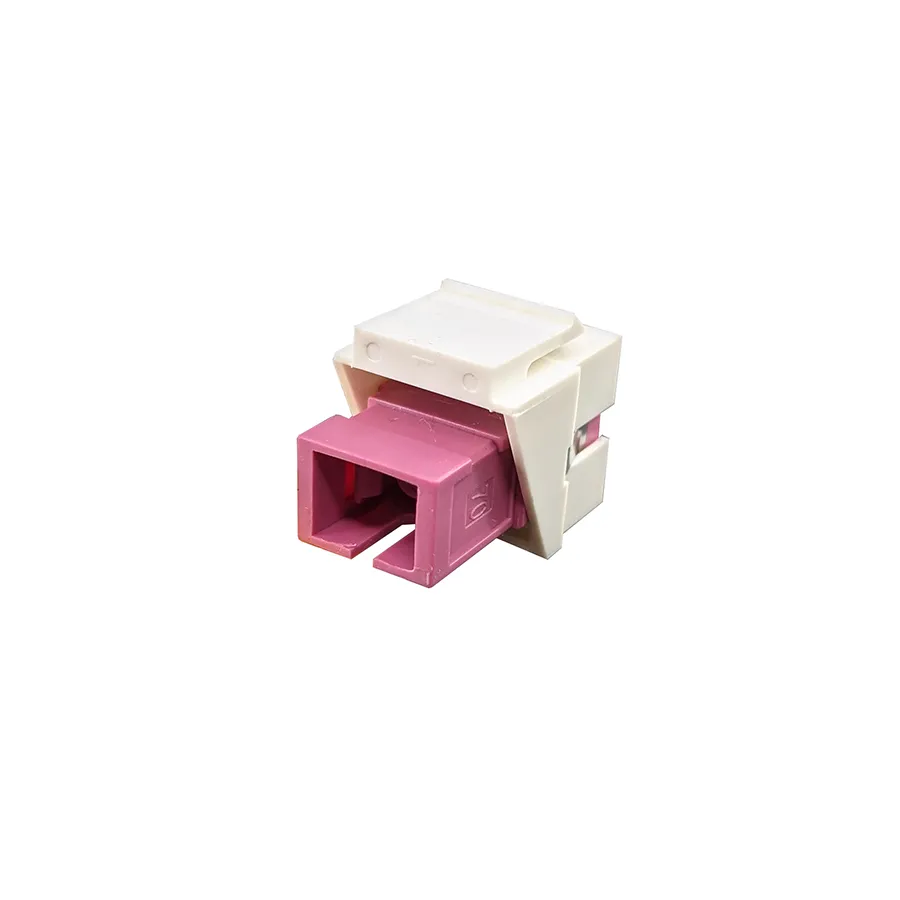 Simply45 F-KJ-MMSCSC-WT fiber keystone jack hvid