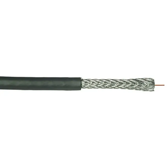 Simply45 RG6/UQ antennekabel sort 305 m quad