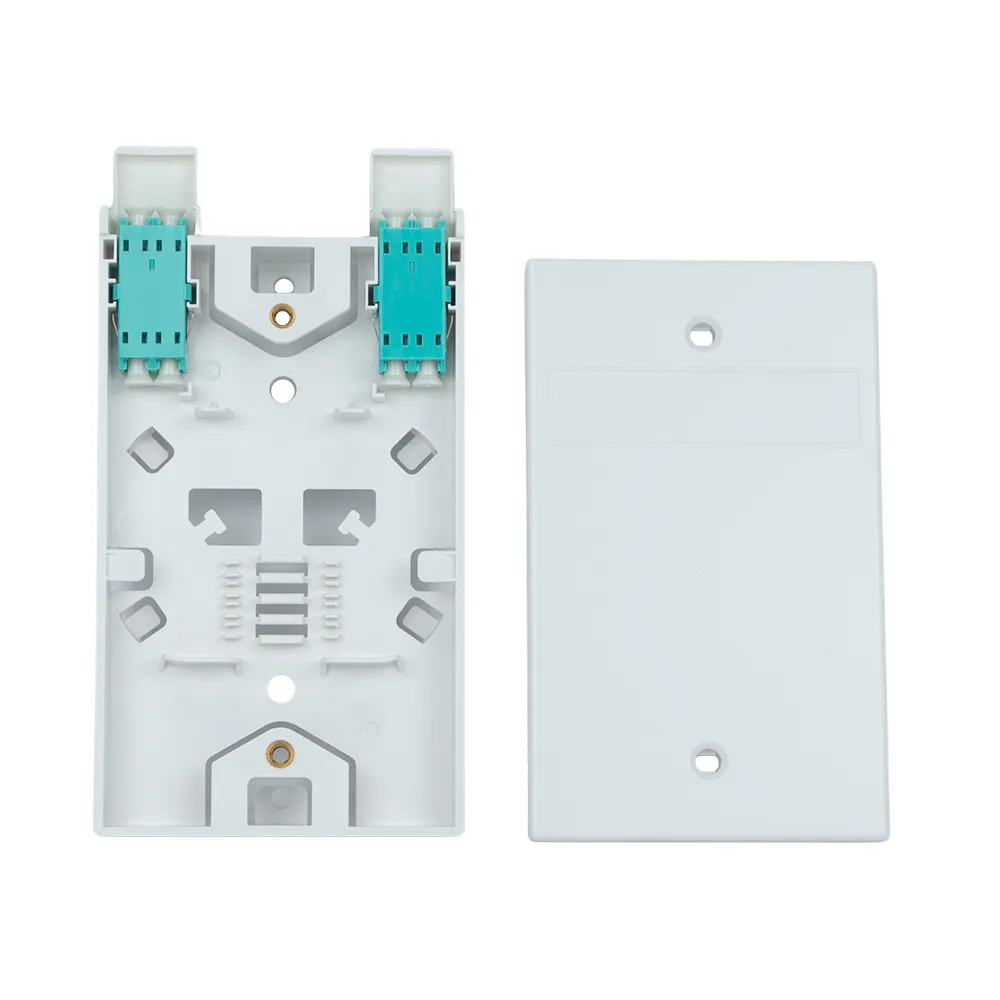 Simply45 2 Port Fiberboks LC MM aqua hvid