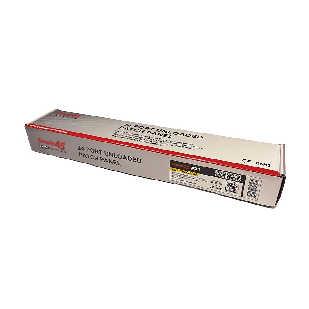 Simply45 PROSeries patchpanel 24-port tomt 1U sort