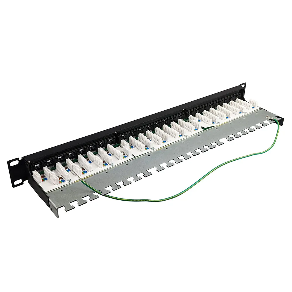 Simply45 24-port patchpanel skærmet 1U sort