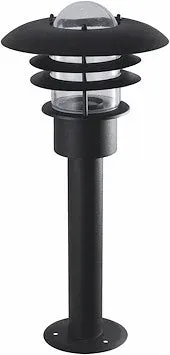 Björk pullert sort 500mm IP44 stål glas