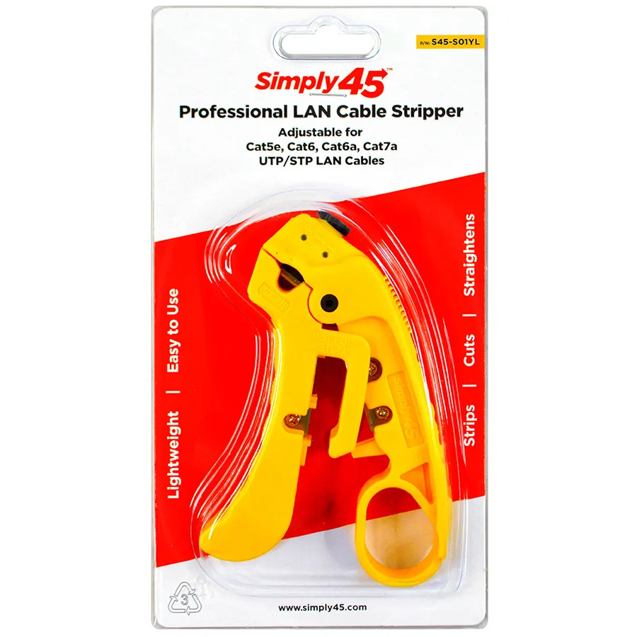 Simply45 S45-S01YL kabelstripper gul Cat5e-Cat7a