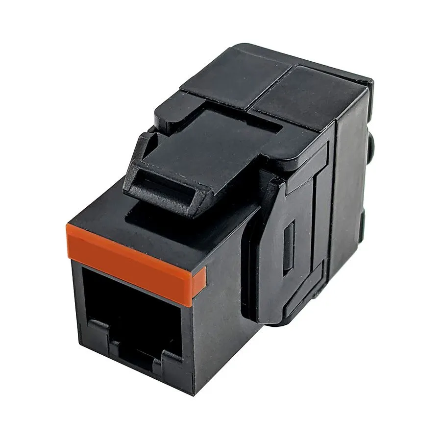 Simply45 Cat5e keystone jack sort 25 stk 180 grader