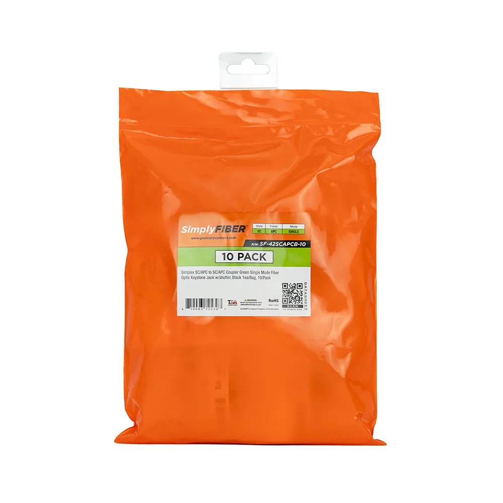 Simply45 SC/APC fiber keystone sort 10-pak singlemode