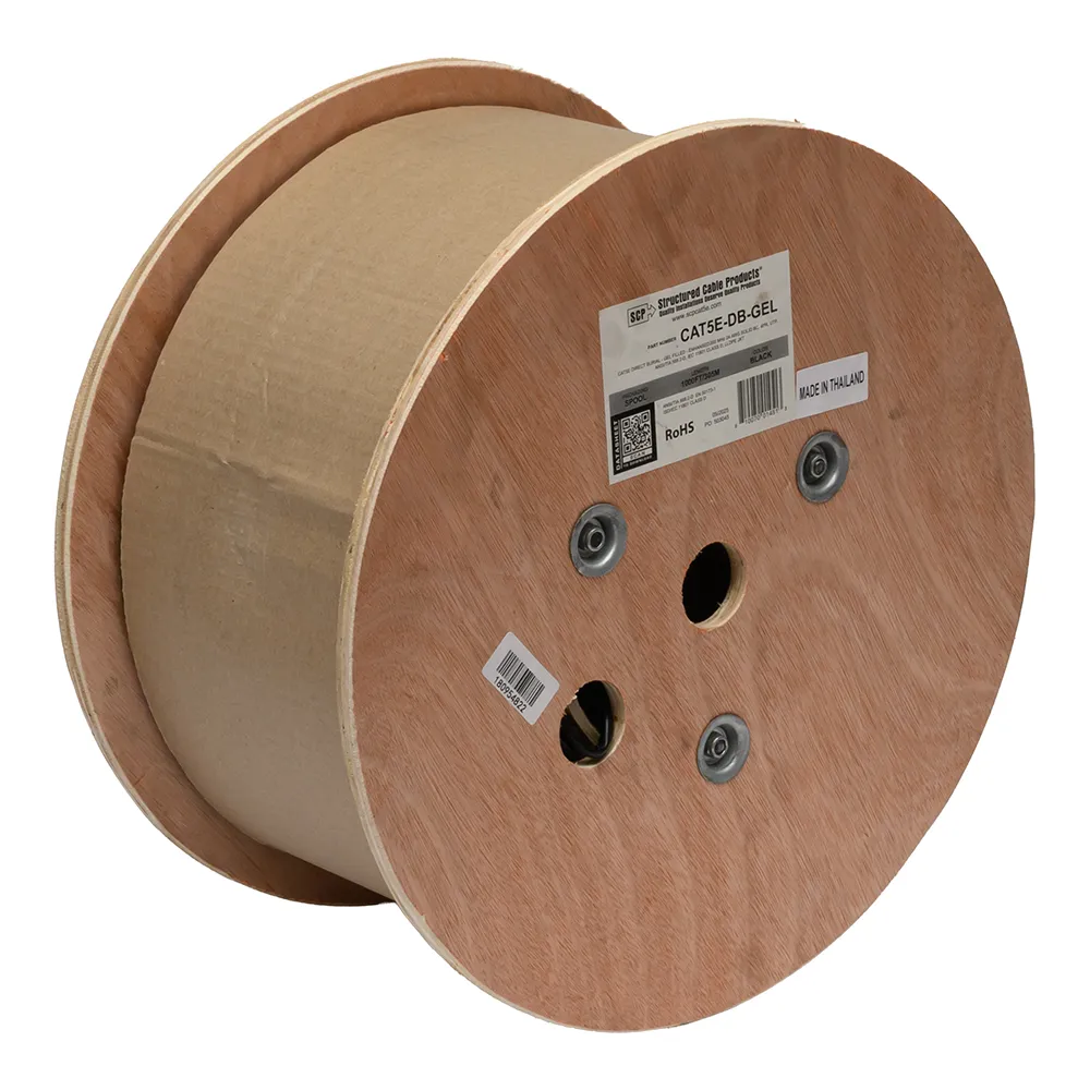 Simply45 CAT5E-DB-GEL netværkskabel sort 305m til jord
