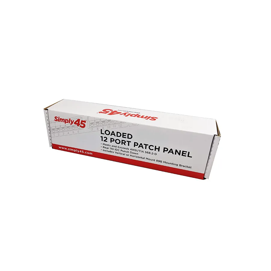 Simply45 Cat5e patchpanel 12 porte væg UTP