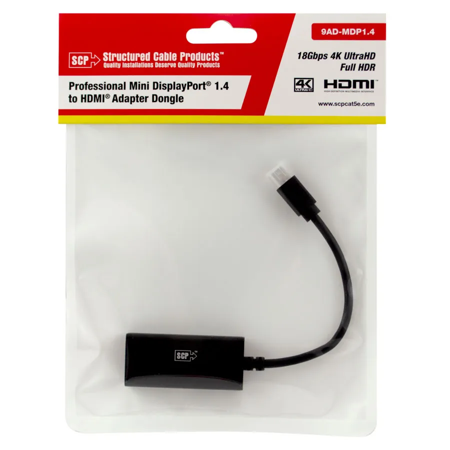 Simply45 9AD-MDP1.4 Mini DisplayPort til HDMI adapter 4K HDR