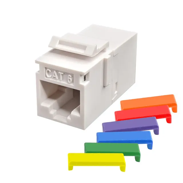 Simply45 Cat6 keystone samler hvid feed-thru