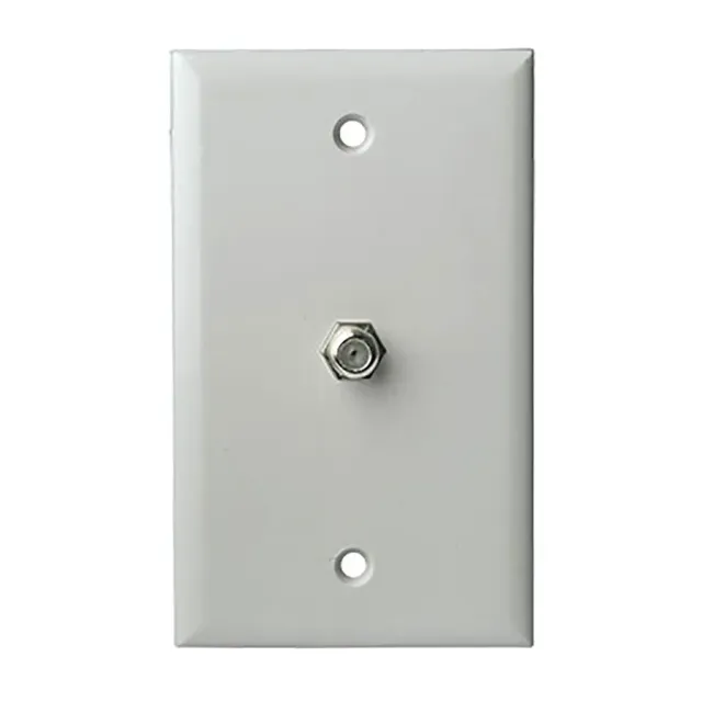 Simply45 241-WT antenneudtag F-stik hvid 10-pak
