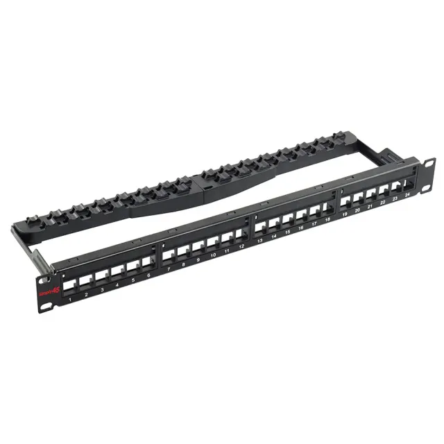 Simply45 24-port patchpanel keystone tomt 19" 1U