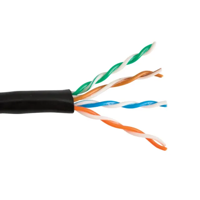 Simply45 CAT5E-DB netværkskabel udendørs sort 305 m