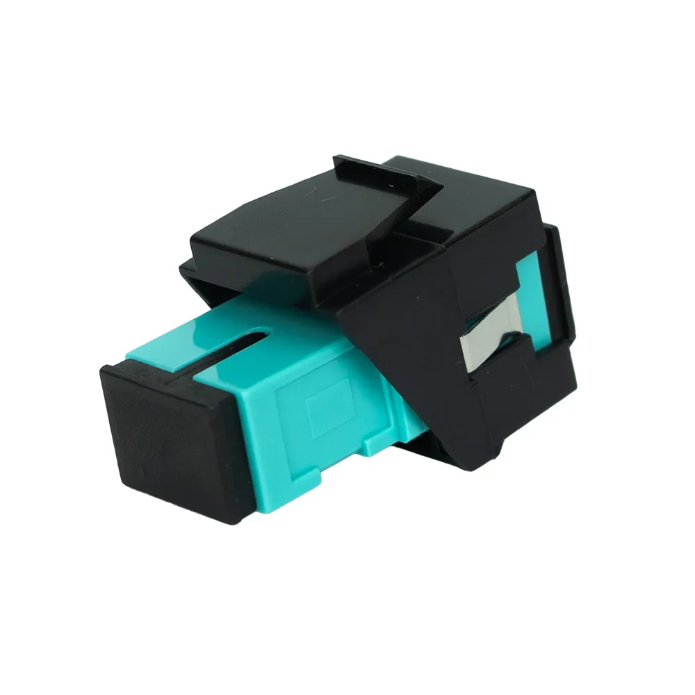 Simply45 SC/PC fiber keystone aqua OM3/4 10-pak