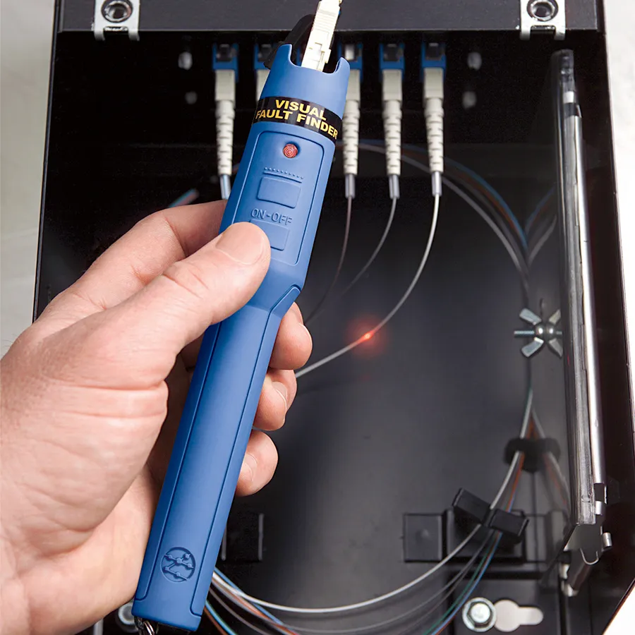 Simply45 VFF5 fibertester rødt laserlys 2,5 mm