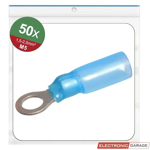 Electronic Garage EG 23C522 ringkabelsko M5 blå 1,5-2,5 mm² 50 stk
