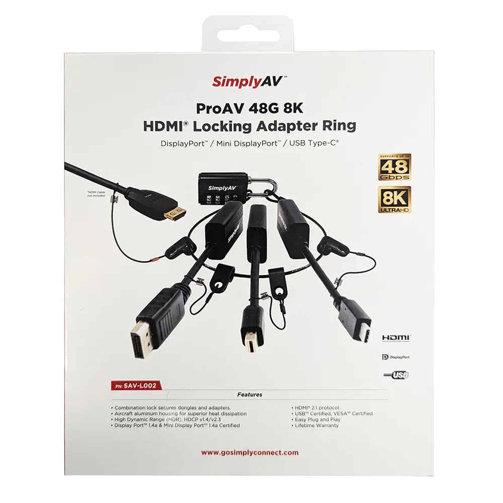 Simply45 ProAV 8K dongle adaptersæt med ring