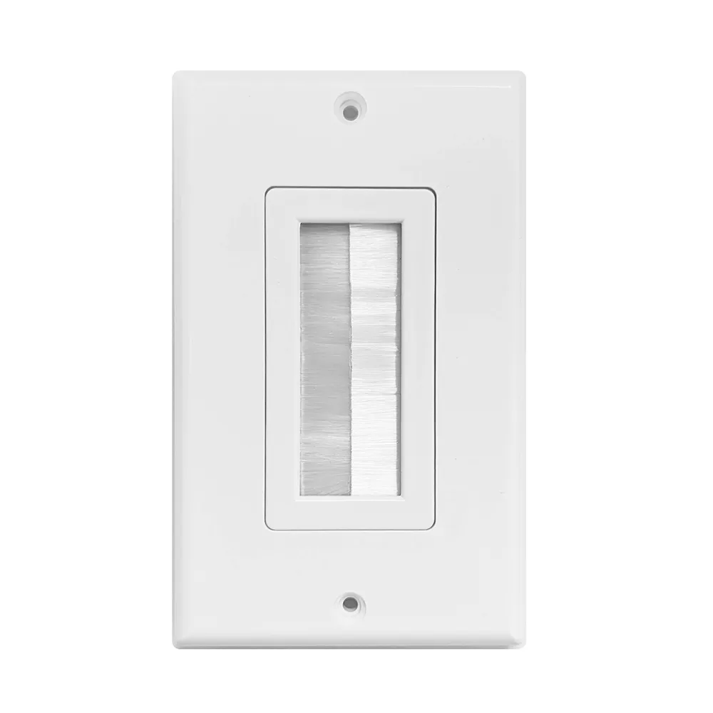 Simply45 1 Port Brush vægplade hvid 5 stk børste