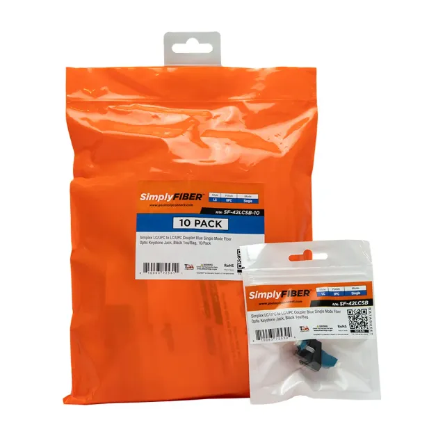 Simply45 LC/UPC fiberkeystone single-mode sort 10 stk