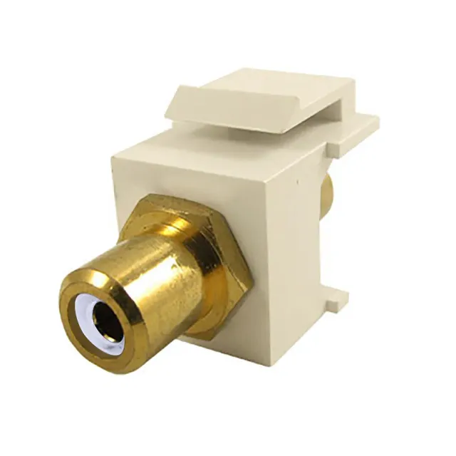 Simply45 243WT-IV RCA-modul hvid forgyldt 50-pak