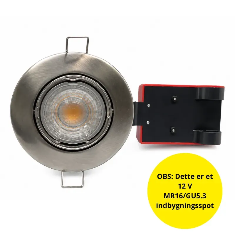 Daxtor Easy 2-Setup indbygningsspot MR16 Ø87 mm børstet stål