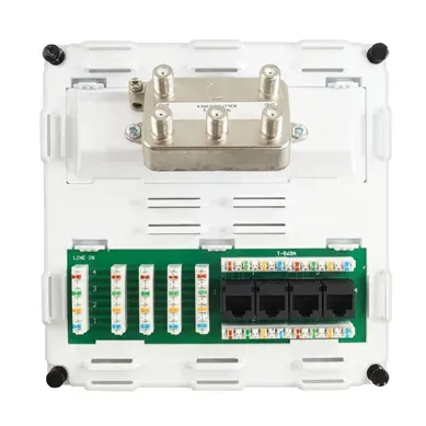 Simply45 SMM-C6D4V4S4 mediemodul Cat6 coax 4-vejs