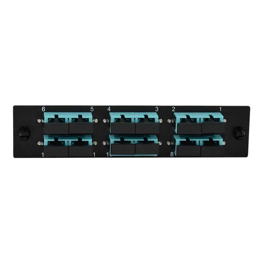 Simply45 F-LGXP-MMSC6 fiber adapterplade 6xSC aqua