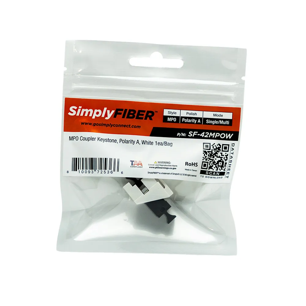 Simply45 MPO adapter hvid polarity A fiber