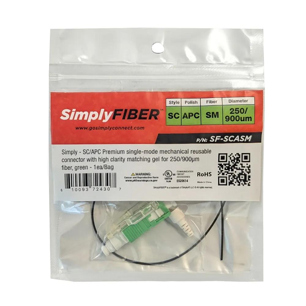 Simply45 SC/APC fiberkonnektor singlemode grøn 1 stk