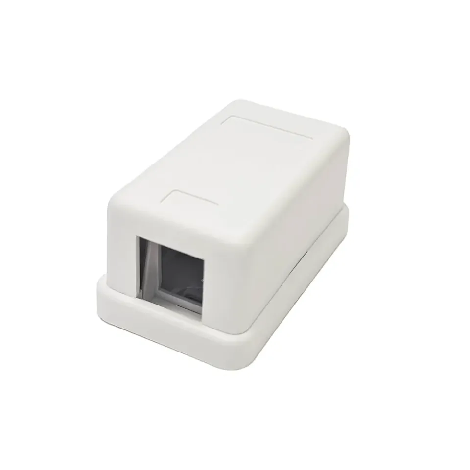 Simply45 1 port Surface Mount Box påbygningsdåse hvid 1-port