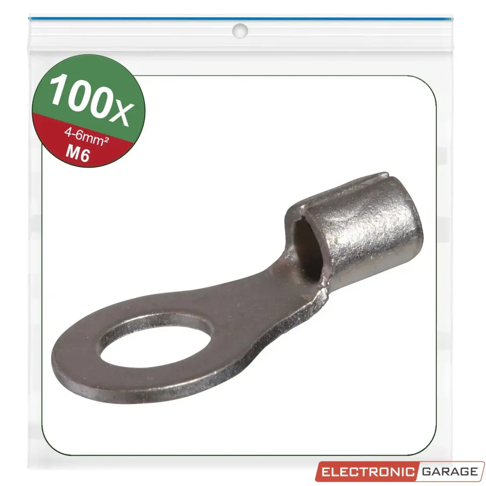 Electronic Garage ringkabelsko M6 4-6 mm2 100 stk uisoleret