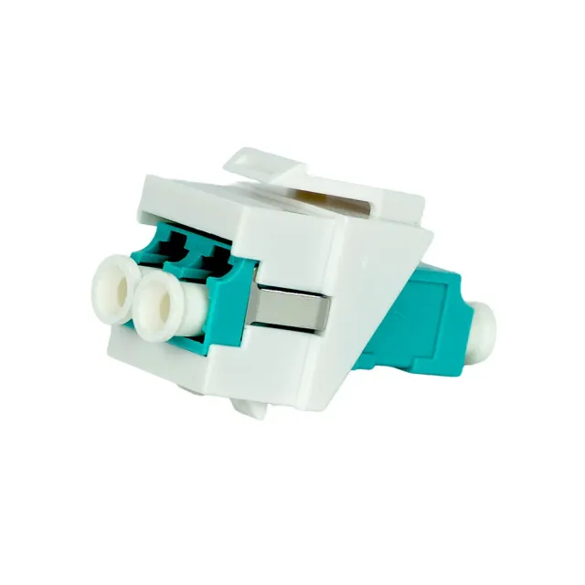 Simply45 LC/PC fiber keystone aqua hvid multimode