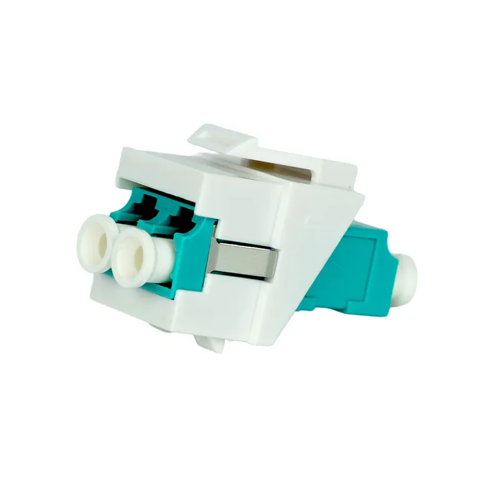 Simply45 LC/PC fiber keystone aqua hvid multimode