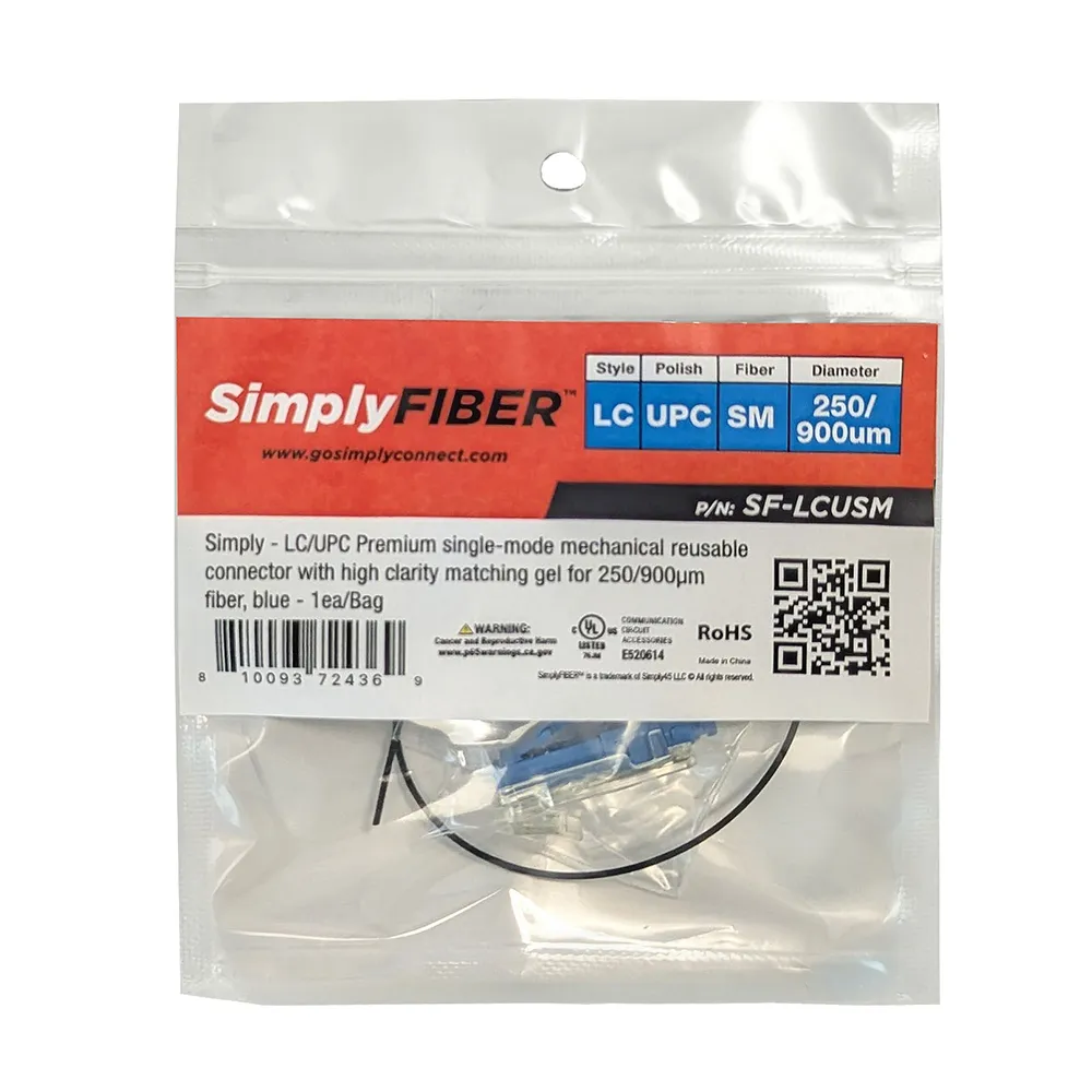 Simply45 LC/UPC fiberstik singlemode blå