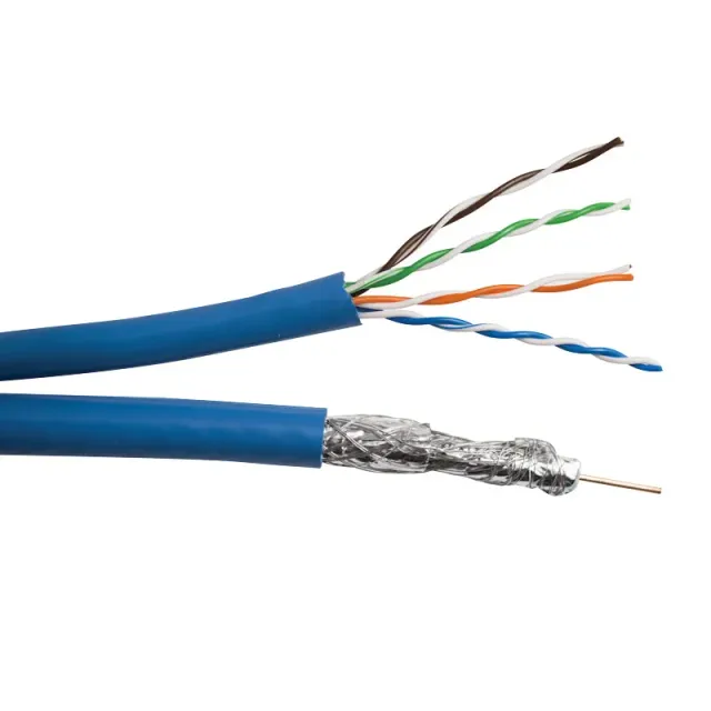 Simply45 HNC-1-BL kombikabel Cat5e+RG6 152m blå