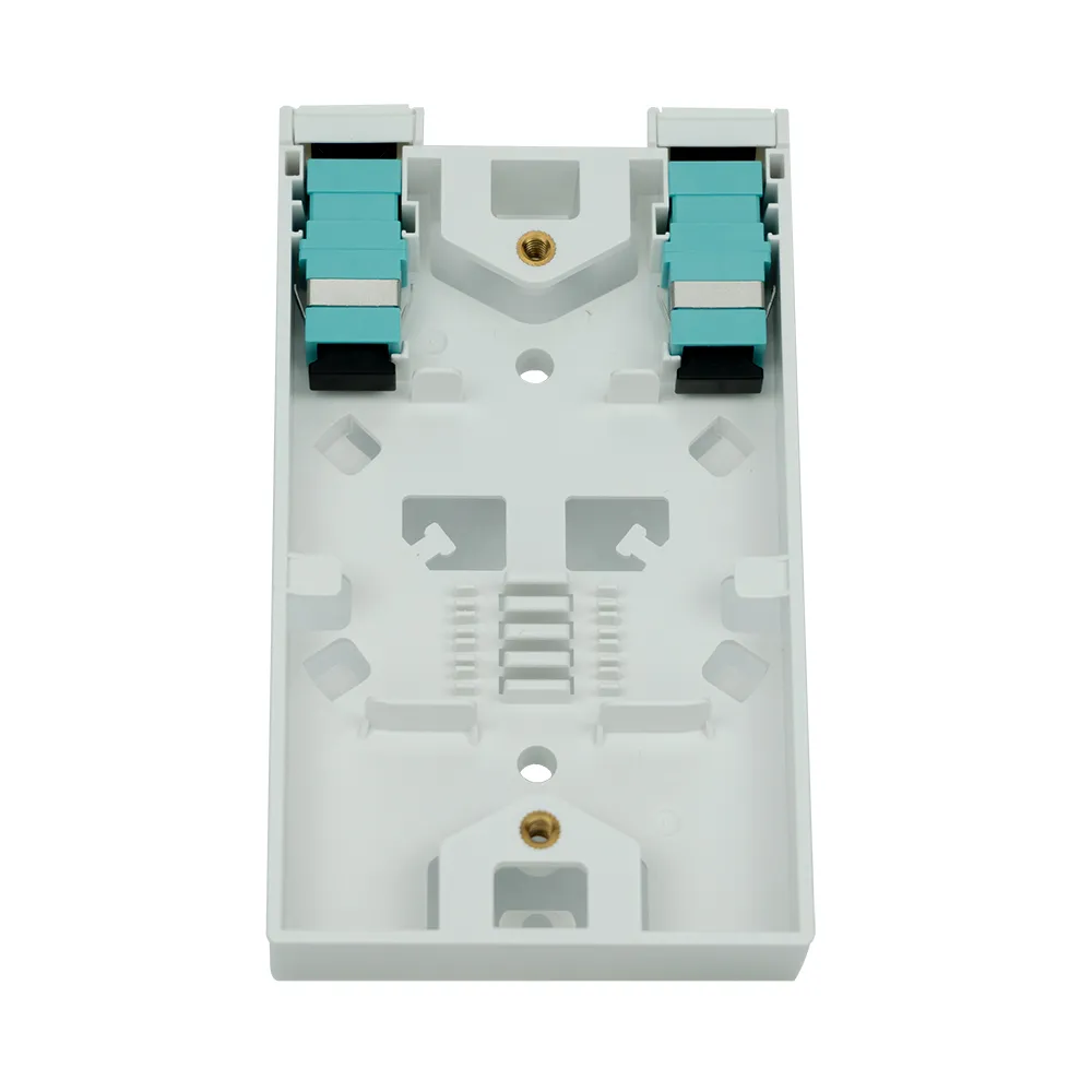 Simply45 2-port fiberboks SC multimode hvid