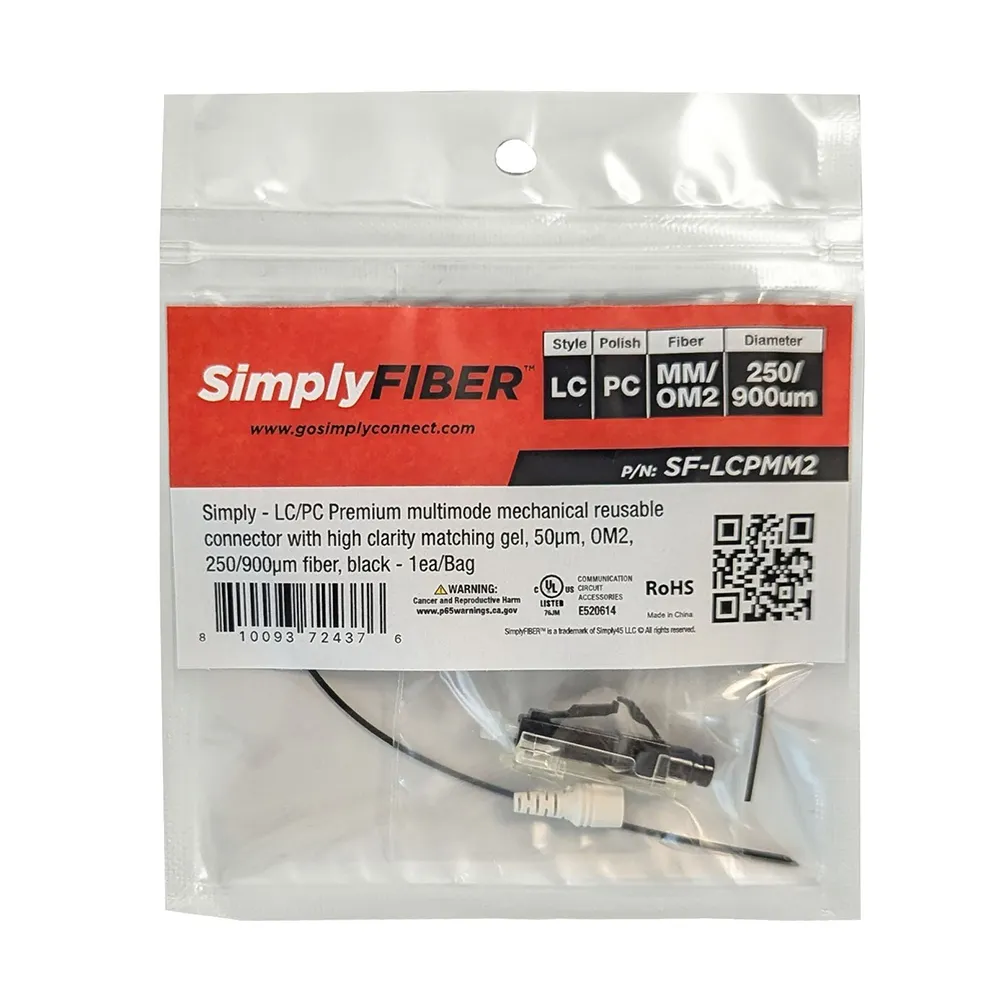 Simply45 LC/PC MM fiberconnector multimode sort 1 stk
