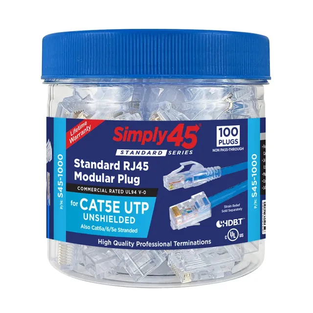 Simply45 S45-1000 RJ45 stik Cat5e UTP