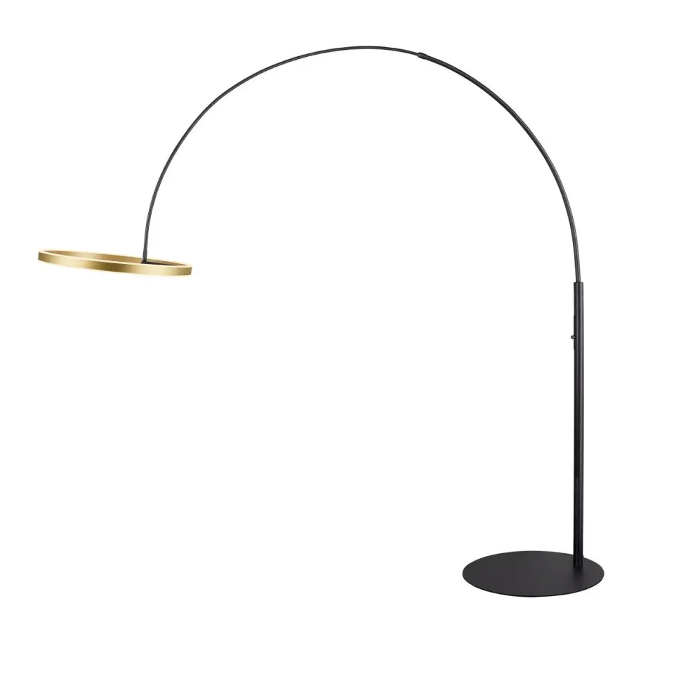 ONE Bow FL standerlampe 20W sort/messing 1200lm